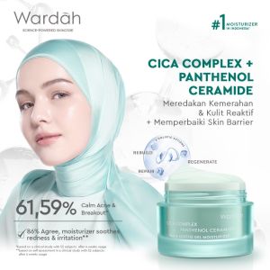 Wardah Calm & Soothe Gel Moisturizer 30g | CICA Complex + Panthenol Ceramide Reduces Redness & Irritation Barrier Repair Collagen Boosting Soothes Red & Irritated Skin Repairs Skin Barrier