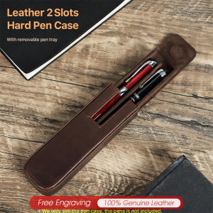 CONTACTS FAMILY Genuine Leather Handmade Pen Case High Quality Retro 3/6/12 Slots Pen Pouch Office Supplies