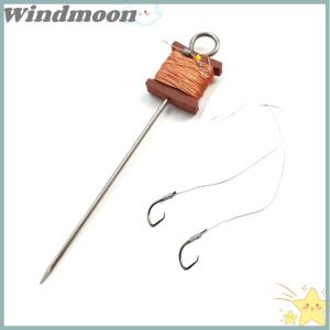 [Windmoon]🌟🌟【Hot Sale】🎈 1pcs Of Turtle Hook Line Combination Turtle Hookcrooked Head Hookdouble Hook10 Meter Fishing Hook