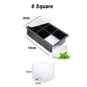 🇸🇬【SG stock】Ice Ball Maker /Silicone Ice Cube Tray/ Whiskey Cocktail Ice Box/ Sphere Square Diamond Mold / ice-making box Stackable Ice Cube Tray Kitchen Accessories