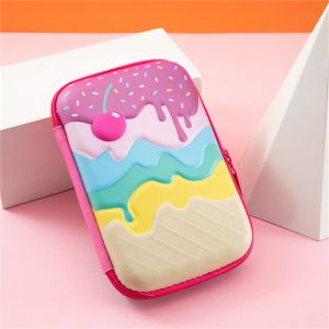 WEHUAN EVA Stationery Large Capacity Kawaii Cartoon Double Layer Pencil Cases 3D Pencil Bags Pencil Box Student Pen Bags
