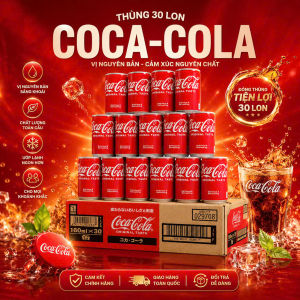 [THÙNG 30 LON] Nước Giải Khát Có Ga COCA MINI 160ML Nhật Bản - Hàng Nhập Chính Hãng