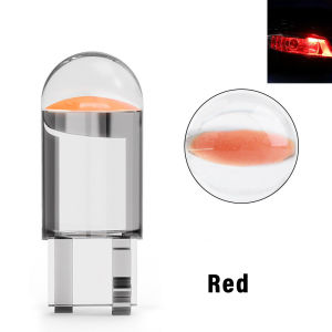 ZCAUTO LED T10 W5W 12V Resin Lampu Senja Penuh Kaca Lampu LED T10 Lampu Instrumen/Pintu Lampu/Indikator