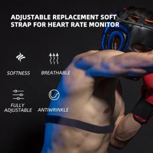 Comfortable Replacement Strap Elastic Silicone Chest Belt Adjustable Length Silicone Texture for Exercise Monitors