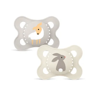 MAM Original Pacifier 2-6 Months Baby Soothers with Self Sterilizing Travel Case (Pack of 2) (NEW)