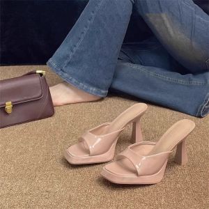 Free Shipping Wind Skirt Waterproof Platform High-Heeled Sandals Elegant Square-Toe Design Perfect For Spring And Autumn Versatile New Style
