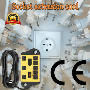 Best-selling YAR Original Heavy MultiFunction Socket Plug Universal Socket Power Strip with 10 Power Socket + 6 USB Ports Safety Switch Protection Socket Charger Adapter