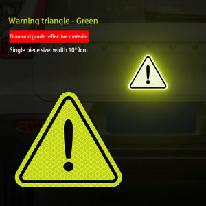 Reflective warning triangle stickers for safety warnings scratch protection and creative personalized car stickers