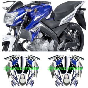 STIKER STRIPING LIS LES BODY MOTOR YAMAHA VIXION GP TAHUN 2014 WARNA BIRU 1SET STANDAR