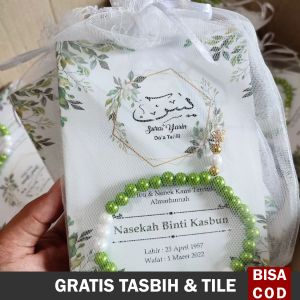 CETAK BUKU YASIN DAN TAHLIL LENGKAP (PER 10 BUKU) 128 HAL FOTO ALMARHUM GRATIS KEMAS TILE & TASBIH