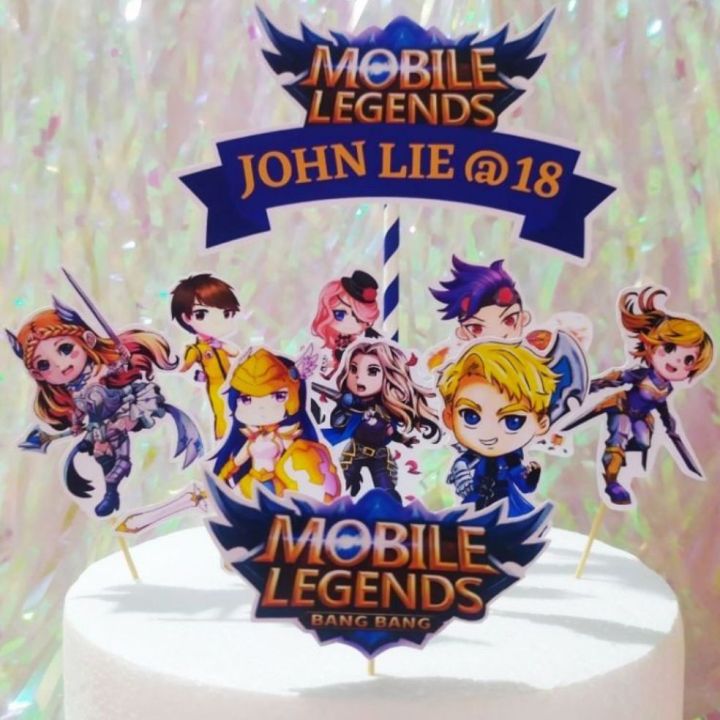 personalized MOBILE LEGENDS Cake topper ( with name and age) | Lazada PH