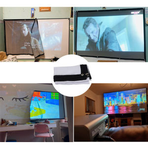 Portable Folding Outdoor HD Movie Screen Curtain Foldable Projector Anti-Crease Punch-Free