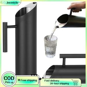 [Jocestyle Outdoor Mall]Stainless Steel Water Pitcher Coffee Pots 1.5/2L Cold Drinking Jug Water Serving Pot for Tea Or Other Beverage