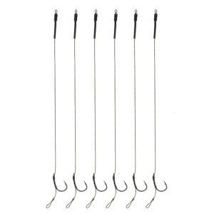 6Pcs Tied Boilie Baits Rig Hook with Fishing Line Link Tied Rig Hook Professional Strong Strength Hair Rig Fishing Hook