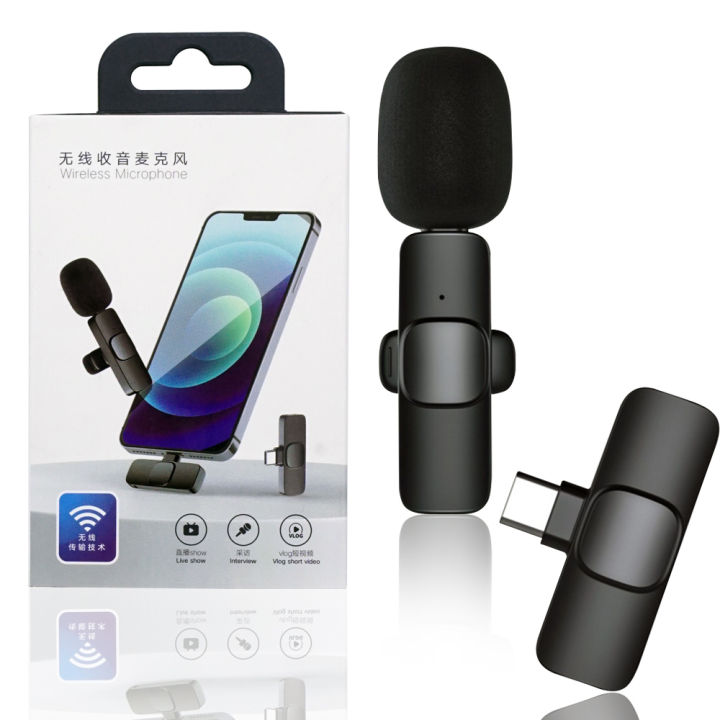 Mic Wireless HP Vlog Youtuber Portable Mic Condenser Iphone