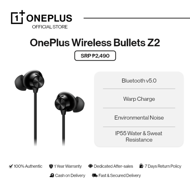 OnePlus Bullets Wireless Z2 Earphones | AI Noise Cancelling | Fast ...