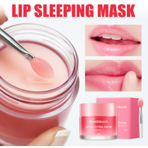 West&Month Lip Balm Lip Sleeping Mask Krim Pelembab Bibir 20g Pemerah Bibir Lipbam Bibir Masker Bibir Kering Dan Pecah-Pecah Masker Perawatan Bibir Memudarkan Kerutan Bibir