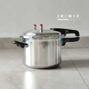 IKONIC Panci Presto Sanex Kapasitas 5 Liter Pressure Cooker Premium Berkualitas Tinggi 100% Original Garansi Resmi