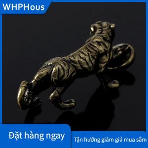 WHPHous Đồ trang trí Tượng Hổ bằng đồng thau đồ trang trí bàn văn phòng hình hổ hoàng đạo Trung Quốc