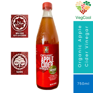 RADIANT WHOLEFOOD Halal Organic Apple Cider Vinegar 750ml | With Mother