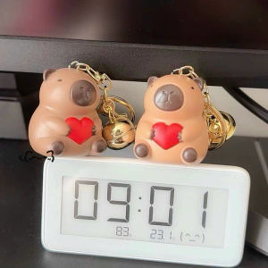 Móc Khoá CAPYBARA Ôm Trái Tim Phát Tiếng “I Love You” Đáng Yêu Làm Quà Tặng