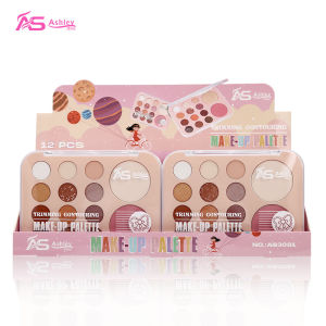 Ashley Shine 14 color eyeshadow palette Eyeshadow Blush Powder 3 in 1 highlighter make up AS3081