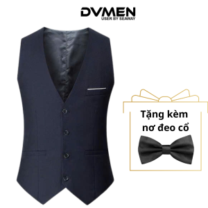 [TẶNG KÈM NƠ] Áo Gile 2 lớp Áo Ghi lê nam DVMEN sang trọng lịch lãm chất liệu mềm không nhăn không xù