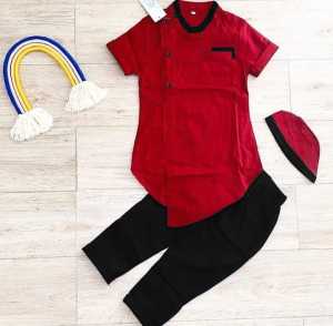FEMMESHOPA- SETELAN ANAK / SETELAN ANAK MURAH /SETELAN ANAK TERBARU - YX SET KOKO KID MORINO+TOPI