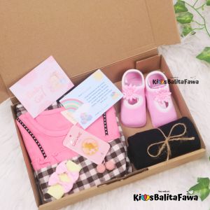 [ICY] Hampers Set Baby Girl 0-18 Month / Hadiah Kado Lahiran Bayi Perempuan Bulan New Born Gift Dres Kios Balita Fawa