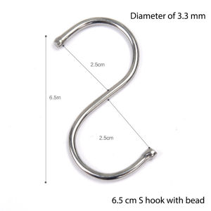 🔥Hutyet👍 10pcs Stainless Steel S Shaped Hook Multifunction Metal Hanging Hook Clothing Hanger Clasp Holder Kitchen Bathroom Storage Tools