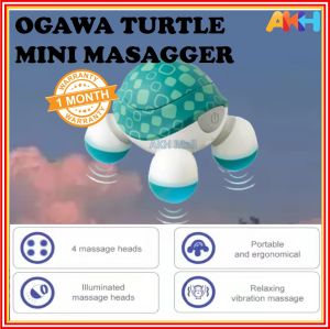 (Random Color) OGAWA Turtle Mini Head Neck Hand Powerful Portable Electronic Massager Mesin Urut Ringan Mini