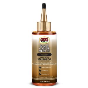 n Pride Black Castor Miracle Hair & Scalp Sealing Oil 6 Oz    Black castor tea tree & soybean oil seals in moisture and soothes scalp ideal for locs and braids