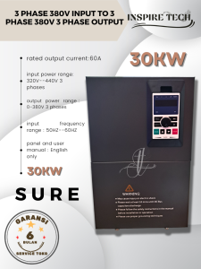 Inverter Frekuensi SURE Drive Konverter 30KW Input 3phase 380V to 380V 3phase Output Variabel Pengatur Inverter Frekuensi