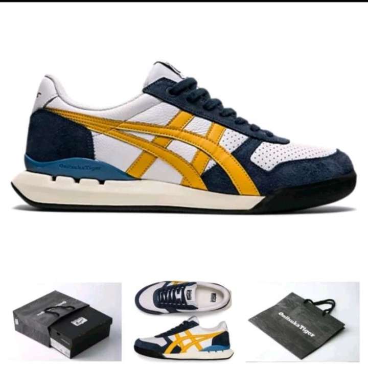 Sepatu Tiger Original Ultimate 81 Ex White Golden
