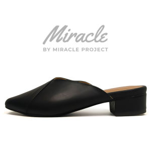 Miracle By Miracle Project - MBMP - Fio Series 01 - Sepatu Sandal Wanita Hak 3 cm Selop Slip On Mules Shoes