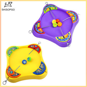 SKISOPGO Battle Gyro Disc Toys Pull Line Spinning Top Gyro Board Game Parent-Child Interaction Toys Mainan