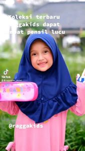 [GRATIS TEMPAT PENSIL] Koleksi Terbaru Raggakids Gamis Kaos Anak Remaja Bahan Premium Adem - Rg 58 RG58 (Dress + Tempat Pensil)