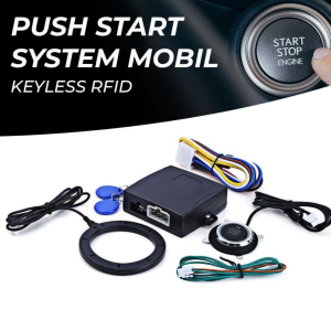 Tombol Starter Mobil Universal Push Start System Stop Engine Keamanan Canggih Keyless Entry RFID