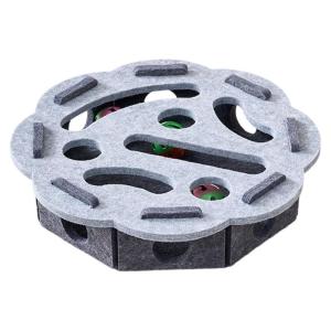 Tương tác cảm thấy hộp câu đố mèo đồ chơi kích thích tinh thần với chuông mê cung thiết kế hạt tròn khuyến khích sự tò mò và chơi