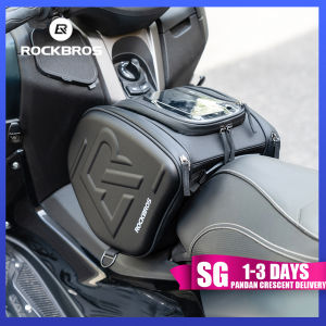 【1-3 Days Arrive】ROCKBROS Motorcycle Scooter Tunnel Tank Bag Shoulder Strap Foldable Quick Mount Hard Shell NMAX PCX NSS350 XMAX X-ADV 750 14L Motorcycle Front Storage Bags