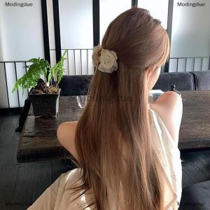 [COD] Modingdue Elegant Rose Flower Hair Claw For Woman Elegant Temperament Shark Clip Sweet Hair Ornament Back Head Floral Hair Clip Hairpin Hair Accessories