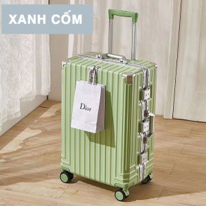 FREESHIP HỎA  TỐC - VALI KHUNG NHÔM KHOÁ SẬP TSA CAO CẤP HÀNG NỘI ĐỊA MỚI - SIZE 20/24/29 INCHLÓT 2 NGĂN KÍN - KÈM GIÁ ĐỂ CỐC VÀ T