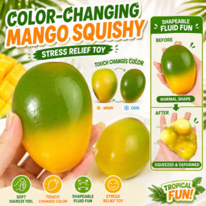 ⭐Color Changing Mango Squishy/Mango Stress Reliever Toy/Fluid Mango Fidget ToyMoldable & Temperature Activated ReliefMelt Away Stress & Anxiety At Office Or SchoolPampatanggal Stress