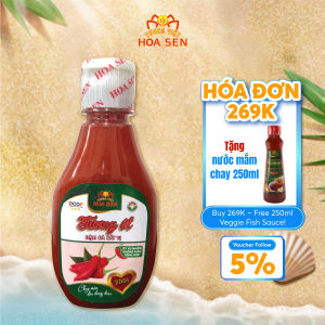 Tương ớt tự nhiên Tương Việt Hoa Sen chai 160g không màu tổng hợp đậm đà bắt vị