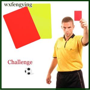 wxfengying ฟุตบอลสีแดงและสีเหลืองการ์ดบันทึกเกมฟุตบอลเครื่องมือผู้ตัดสินสำหรับการแข่งขันฟุตบอล