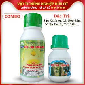 (COMBO) Chuyên Đặt Trị Sâu Rầy Rệp Sáp Công Trùng Và Tăng Hiệu Quả Của Thuốc: BIO - OIL Đậm Đặc Và Thấm sâu Loang Đều