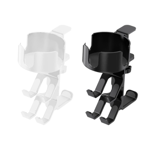 Clamp On Under Desk Headphone Holder With Concealed Storage And 360 Degree Rotating Cup Holder For Office Accessories