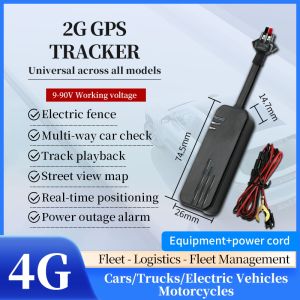 GPS Tracker 2G J14 9-90V Vehicles ACC GPS Tracker  Global Realtime Tracking Cut off Fuel Multiple Anti-theft Alarms Car Locator