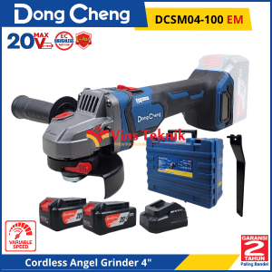 DongCheng DCSM04-100 EM Brushless Angle Grinder 4" Gerinda Baterai VARIABLE SPEED 100MM 20V DCSM04-100