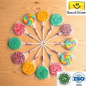 (HALAL) Snack21 Fantasy Round Lollipop Candy - No Artificial Sweeteners - R015 (D:4.5cm)